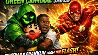 Green Criminal Saves Franklin & Shinchan from Flash 😱 | GTA 5