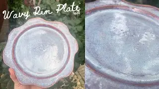 Cutting the Rim of a Wheel Thrown Dinner Plate to Make a Wavy Edge | Pottery by Sara