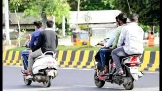 AP me #traffic  rules me sakhti se Amal.. Bhari jurmana aur #license  bhi #cancel  ho sakta hai...