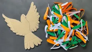 Independence Day Craft Ideas | Tricolour Bird Wall Hanging | DIY Paper Craft For Independence Day