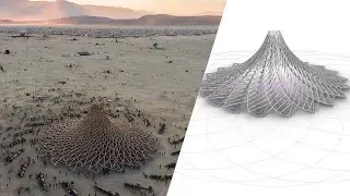 Parametric design Galaxia temple: BurningMan Festival 2018
