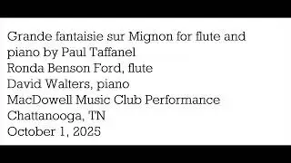 Grande fantaisie sur Mignon for flute and piano by Paul Taffanel
