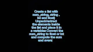 Create a list with num_string,string, int and float #21 level3