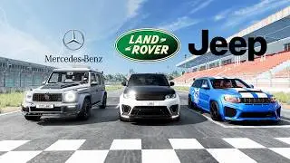 900HP Brabus G900 vs JEEP Trackhawk vs Range Rover Sport &ndash; Which One Survives?
