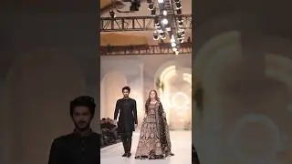 Pakistani actresses on ramp walk with couples #humbridalcoutureweek  #rabeecakhan