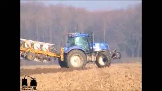www.trekkertrekker.nl - Ploegen met Fijnaart BV + New Holland T7.235 + Rumptstad 5 schaar