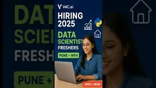 V4C.ai Freshers Hiring 2025 💼 | Data Scientist Job | Pune + WFH | 2024 & 2025 | Python | Apply Now