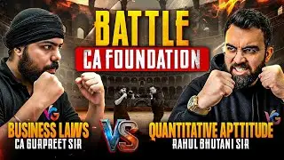 CA Foundation Battle ⚔️ Law Vs Maths 🔥 | CA by VC Gurukul