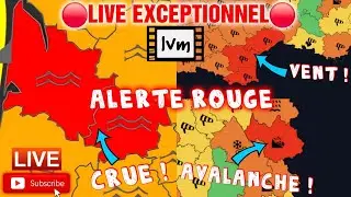 INFOS LIVE EXCEPTIONNEL / TEMP&Ecirc;TE NILS, MULTIPLES ALERTES ROUGES ACTIV&Eacute;ES EN FRANCE, SUIVI EN DIRECT
