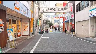 【4K散策】福岡・西新商店街｜自然音だけの街歩き・日本の日常