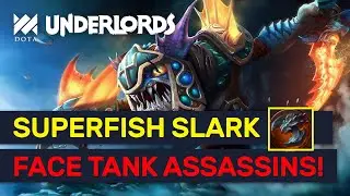 Super Fish Satanic Slark! Powerful Mid-Late Game Assassins Build! | Dota Underlords