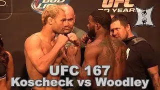 UFC 167: Josh Koscheck + Tyron Woodley Weigh-in & Staredown (HD)