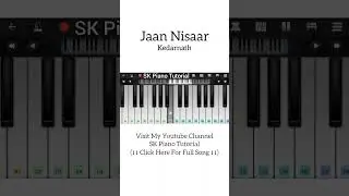 Jaan Nisar (Piano Tutorial) #shorts