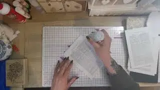 Precious junk journal creating the cover #stamperia