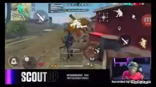 Scout plays free fire for the first time.