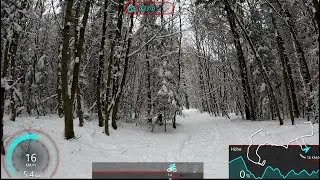 30 minute extrem Snow Cube MTB Winter Indoor Cycle Workout Garmin 4K