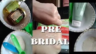 korean whitening skin care || bridal makeup skin prep|| pre wedding skin care