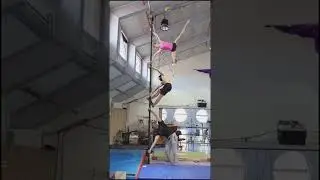Trio Does Chinese Pole in Unique Formation - 1332388