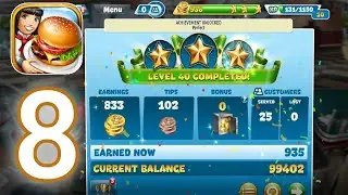 Cooking Fever - Gameplay Walkthrough Part 8 - Fast Food Court Level 36 - 40 Completed (iOS, Android)