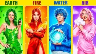 Four Elements Extreme Makeover Challenge! Fire, Earth, Water, Air Cutesy GLOW UP!