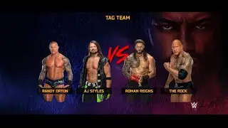 Wwe 2k25: Netflix Edition Gameplay On  Android. Randy Orton Aj Style Vs Roman Reigns The Rock Match