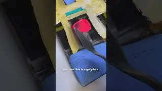 Gel Printmaking 🖌️ Reverse Painting  #gelliplateprinting #printmaking