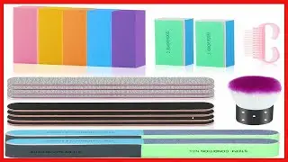 Nail Files and Buffers, Professional Manicure Tools Kit with 5pcs Nail Buffer Blocks, 8pcs White -