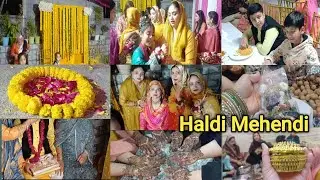 Ghar ki shaadi vlog 3 || Dulhe ki Haldi Mehendi function || Nikah favours bhi pack kiye 