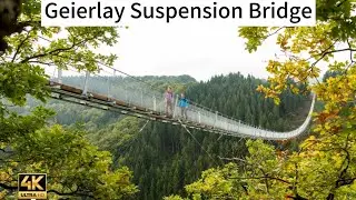 Full Walk Tour of Geierlay Suspension Bridge (Geierlay H&auml;ngeseilbr&uuml;cke) M&ouml;rsdorf, Germany