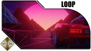 Free Background VJ Loop Footage | Car Driving Through Synthwave Landscape #0964