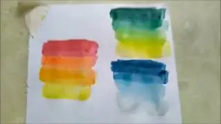Aquarela- Escala cromatica de cores - alguns ex. de uso na arte e exercicios