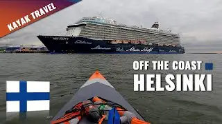 KAYAK TRAVEL: Sea kayaking off the coast in Helsinki in cold water! Itiwit X500 kayak