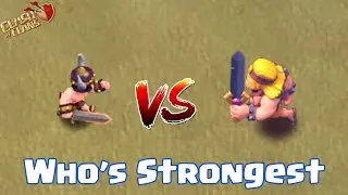 SUPER BARBARIAN VS BARBARIAN | WHO's STRONGEST | CLASH OF CLANS |