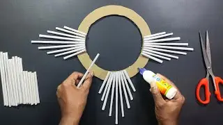 Paper Stick Crafts - Wall Decoration Ideas - Paper Flowers Wall Hanging #PaperCrafts #walldecoridea