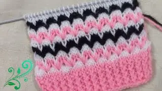 Knitting Pattern | Latest Multi Colour Knitting Design | White : Pink : Black |  Jassi Knitting