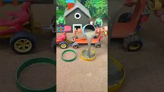 🚜😱 Real Working Mini Tractor Cement Pillar Making Machine | DIY Construction #shorts #youtubeshorts