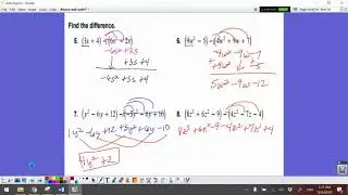 Add/subtract polynomials day 2