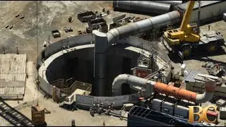 Construction workers reach safety after Los Angeles industrial tunnel partially collapses