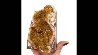 Large heat-treated citrine crystal cluster