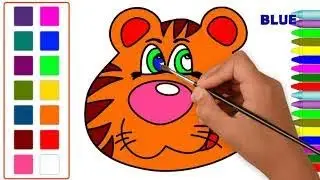 Beautiful Tiger Drawing and Painting #Tigerdrawing #kidssongs #kidsvideo