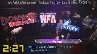 Flair Bartending Girl and Bottle Tin Tricks World Cocktail Competition