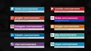 Clean Minimal Social Media Lower Thirds After Effects Templates