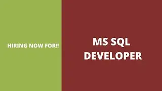 MS SQL developer | MS SQL developer Jobs | Database Developer | SQL Developer Jobs | SQL Developer
