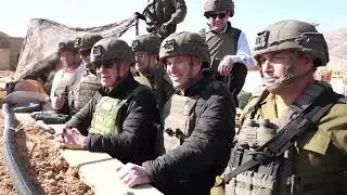 Israel&rsquo;s War Cabinet Tours Frontline IDF Outpost in Syria