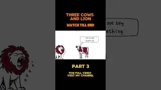This moral story &ndash; Three Cows and Lion #ShortStories #AnimationShorts #foryou #animals #unity