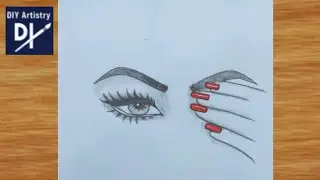 Realistic Eye and Hand Drawing | Easy Pencil Sketch for Beginners | DIY Artistry