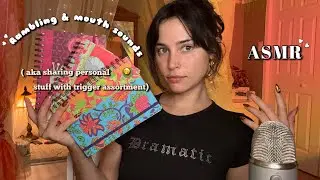 ASMR Spilling the TEA 🤭 Showing You My Diaries (Book Triggers, Mouth Sounds, Gum, Mic Scratching)