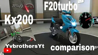 Kx200 vs F20turbo top speed comparison || scooty vs bike || Yv brothers YT ||