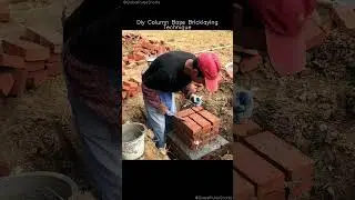 DIY Column Base Bricklaying Made Easy! #BricklayingTips #ConstructionHack