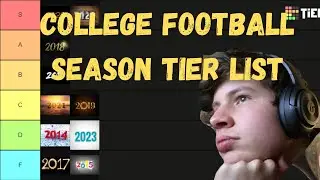 College Football Season Rankings (Tiermaker Tierlist)